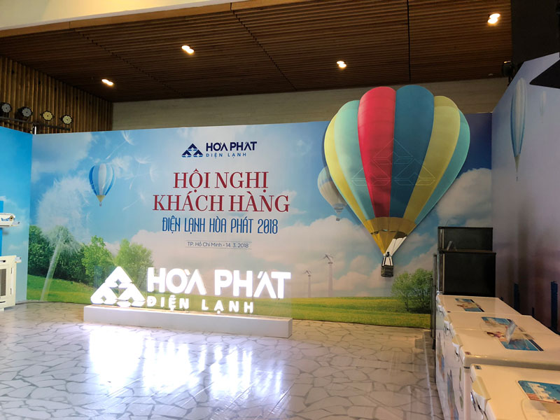 Construction of Hoa Phat Refrigeration exhibition booth