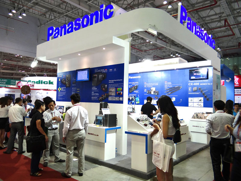 Thi công gian hàng triển lãm Panasonic