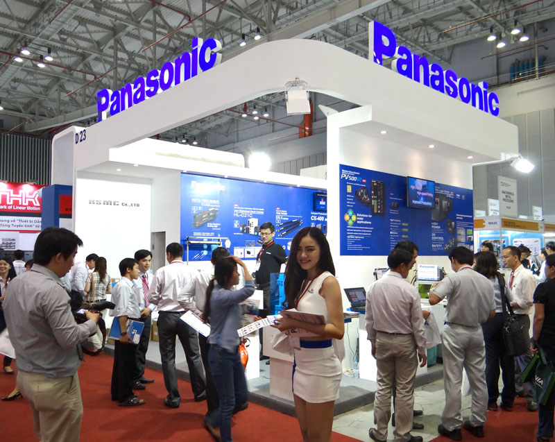 Thi công gian hàng triển lãm Panasonic