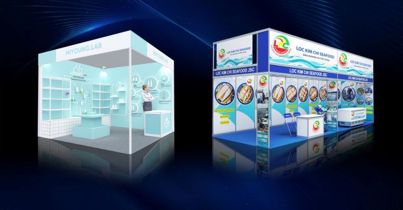 Gian hàng sáng tạo, thiết kế 3D hiện đại và bắt mắt tại Stand Builder Việt Nam