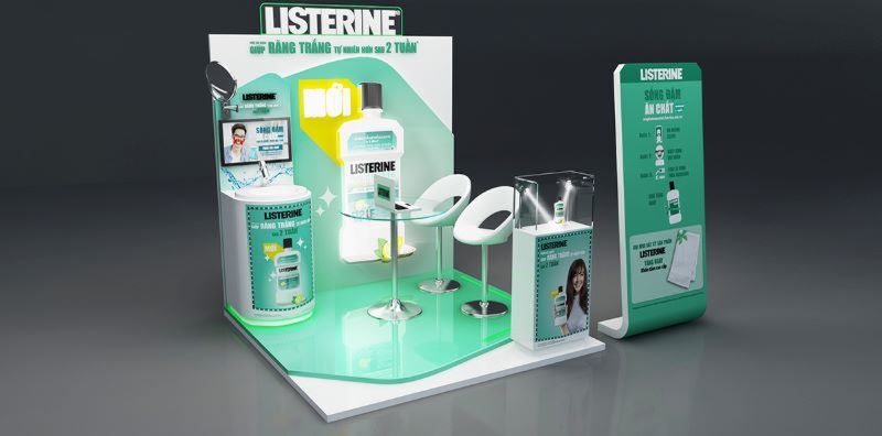 Booth triển lãm được thi công đúng tiến độ, đảm bảo chất lượng từng chi tiết