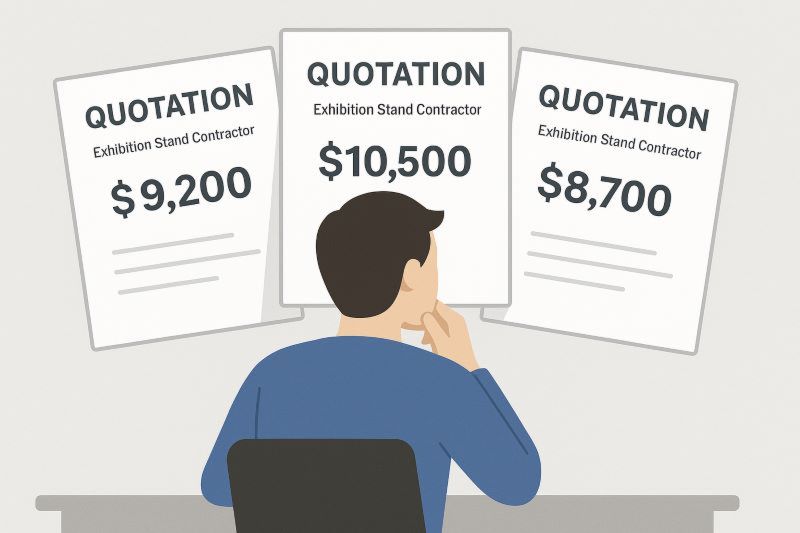 Xem kỹ báo giá của các đơn vị thiết kế gian hàng trên thị trường trước khi lựa chọn
