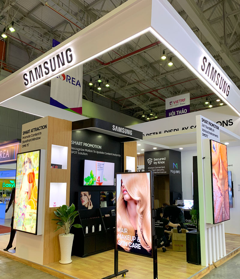 gian hàng triển lãm samsung