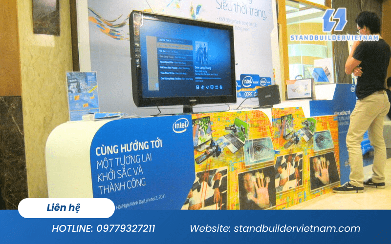 thi công gian hàng điện tử
