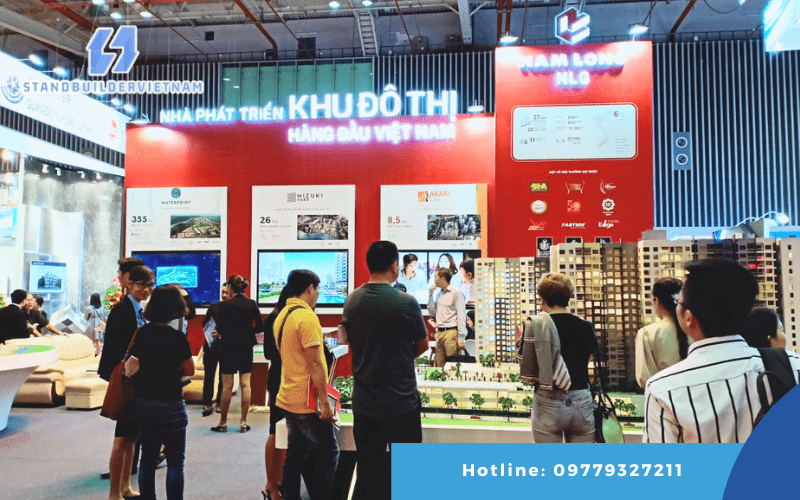 trang trí gian hàng hội chợ