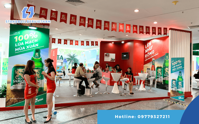 trang trí gian hàng hội chợ